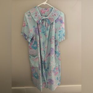 Vintage Floral Pastel Nightgown M